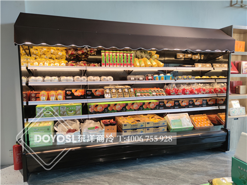 武漢市洪山區光谷企業天地水果超市風幕柜案例